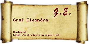 Graf Eleonóra névjegykártya
